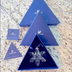 Two Swarovski 2008 ornament
